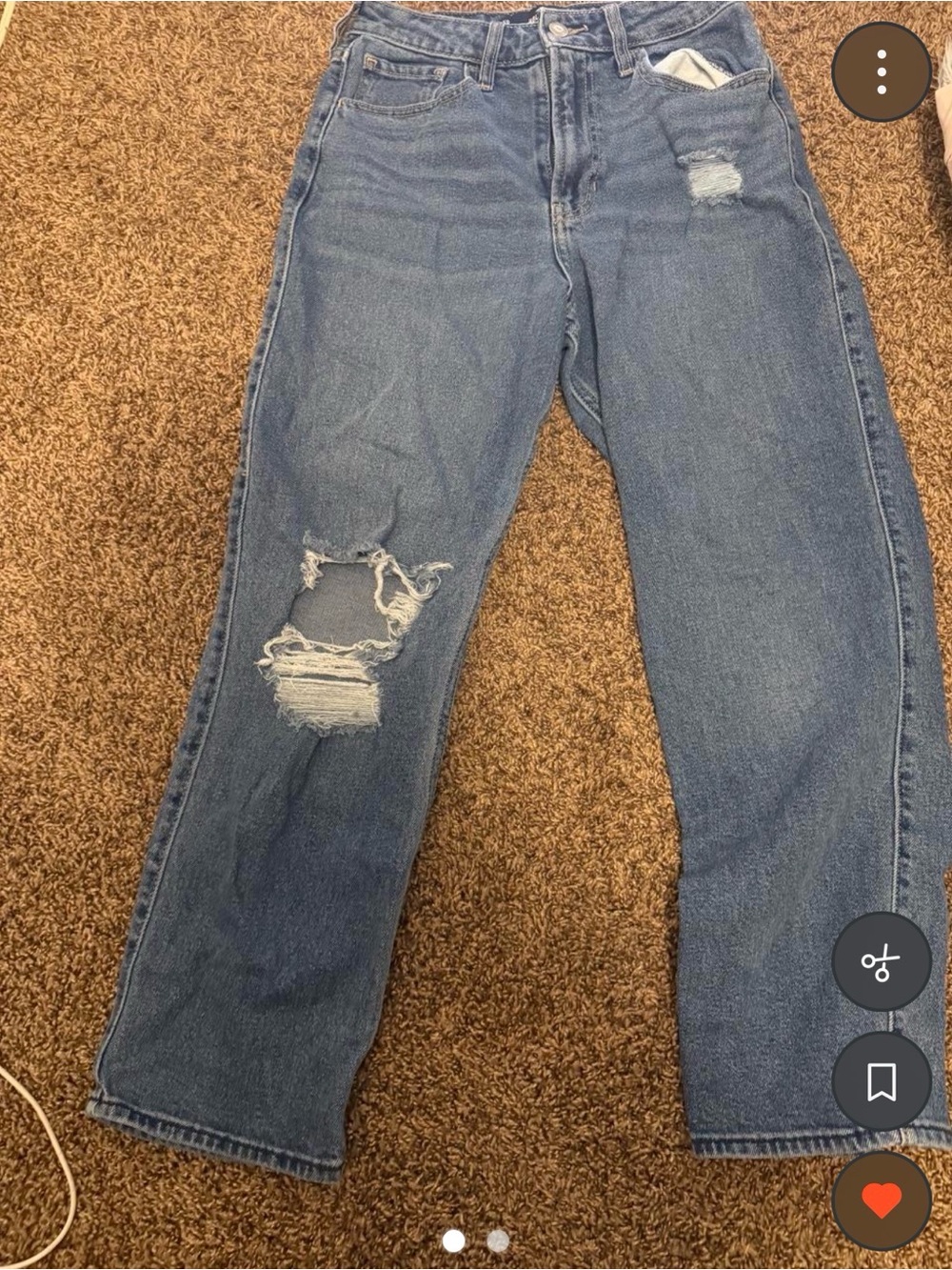 Hollister Distressed Blue Boyfriend Jeans